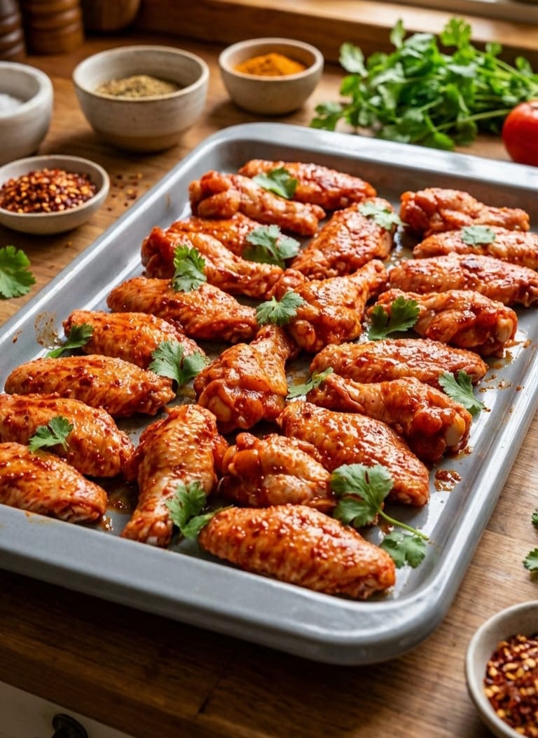 Marinated Niblets (buffalo wings)