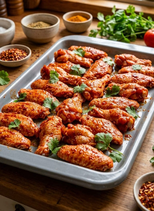 Marinated Niblets (buffalo wings)